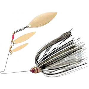 BOOYAH Mini Shad Triple Willow Spinnerbait 3/16oz Golden Shiner Gold
