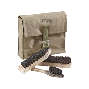 Military Surplus German Shoe Cleaning Kit with Olive Drab Pouch Grade 2