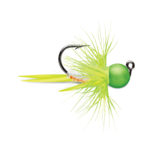 VMC Tungsten Bullfly Jig Orange Chartreuse Glow 1/16 oz
