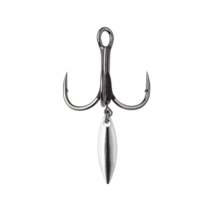 VMC Bladed Hybrid Treble Short 1X Hook #4 Black Nickel 2PK - Vmc