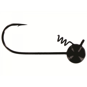 BIG BITE BAITS Fintwist Head Gamakatsu Hook 1/16oz Wacky Jighead Black
