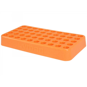 Lyman Custom Fit Reloading Tray 0.530 Hole Diameter 284 Winchester, 30-30 Winchester, 44 Remington Magnum, 45 Colt 50-Round Plastic Orange - Lyman