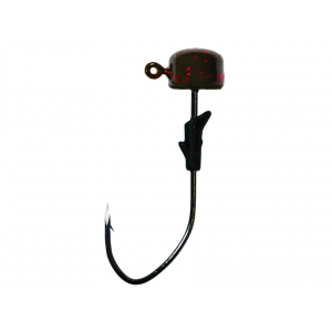 EAGLE CLAW Trokar Tungsten Pro-V Finesse Jig 1/10oz Wacky Jighead Green Pumpkin Red Flake