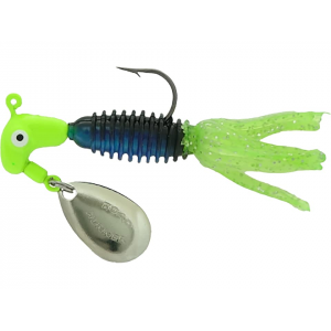 TEAM CRAPPIE Crappie Tamer Underspin Jig Chartreuse/Blu-Black/Chartreuse 1/16 oz