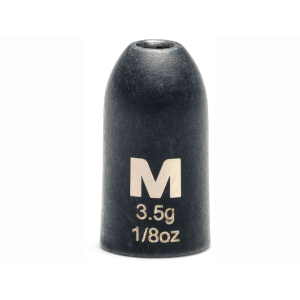 Mustad Worm Weight 1/8oz Tungsten Black 4PK - Mustad