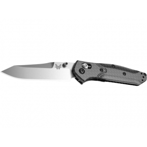 Benchmade Mini Osborne Pocket Knife 2.92" Reverse Tanto CPM-S90V Satin Blade Carbon Fiber Handle Black - Benchmade