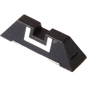 Glock Factory Square Rear Sight Slim 6.9mm .271" Height Polymer Black White Outline - Glock