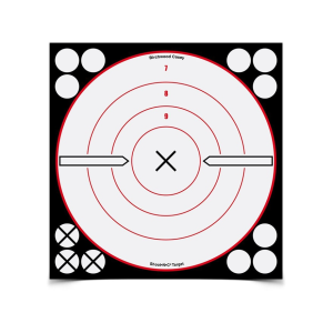Birchwood Casey Shoot-N-C White/Black 8" X Bullseye Reactive Targets 6PK