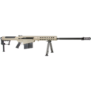 Barrett M107A1 Semi Automatic Rifle 50 BMG 29" Fluted Black Threaded Barrel Flat Dark Earth Frame Flat Dark Earth Pistol Grip Steel Frame