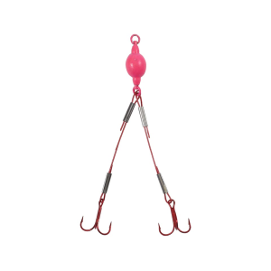 Northland Mini Predator Rig Wire Weighted #8 Glo Red