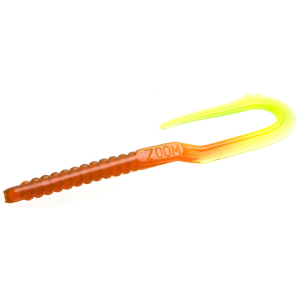 Zoom U-Tale Worm Motoroil/Chartreuse - Zoom