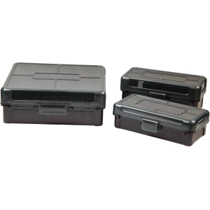 Frankford Arsenal Hinge Top Ammo Box #514 460 S&W Magnum, 500 S&W Magnum, 45-70 Government 50-Round Plastic Gray and Black - Frankford Arsenal