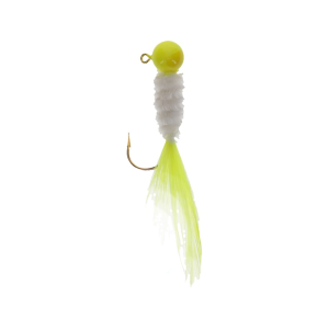 Mr. Crappie Slab Daddy Live Hair Jig Refrigerator White 1/16 oz