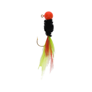 Mr. Crappie Slab Daddy Live Hair Jig Orange Tuxedo 1/8 oz