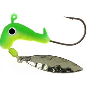 ROAD RUNNER Barbed Glow Head 3/8oz Underspin Jighead Chartreuse/Lime
