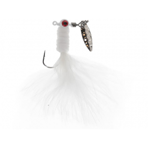 MR. CRAPPIE Marabou Sausage Spin Jig White Lightning 1/8 oz