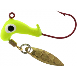 ROAD RUNNER Pro Series Head Bleeding Bait Hook 1/8oz Underspin Jighead Chartreuse 4PK