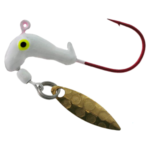 Road Runner Pro Series Head Bleeding Bait Hook 1/16oz Underspin Jighead White 4PK - Road Runner