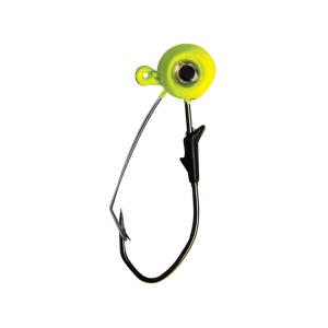 Eagle Claw Lazer Sharp Pro-V Weedless Eagle Eye 1/4oz Round Ball Jighead Chartreuse - Eagle Claw