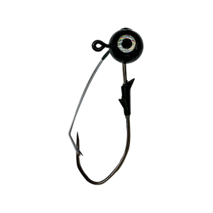 Eagle Claw Lazer Sharp Pro-V Weedless Eagle Eye 1/4oz Round Ball Jighead Black - Eagle Claw
