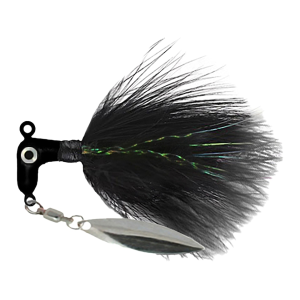 ROAD RUNNER Marabou Pro Underspin Jig Black 1/16 oz
