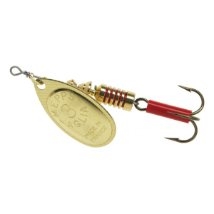Mepps Aglia Plain Inline Spinner Gold 1/4 oz - Mepps
