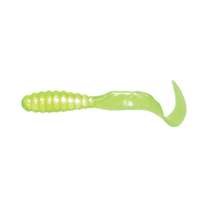 Mister Twister Meeny Curly Tail 3" Grub Chartreuse 20PK - Mister Twister