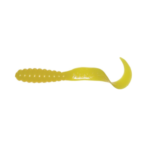 Mister Twister Meeny Curly Tail 3" Grub Yellow 20PK - Mister Twister