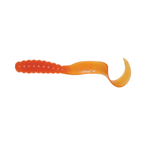 Mister Twister Meeny Curly Tail 3" Grub Orange 20PK - Mister Twister