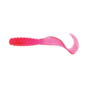 Mister Twister Meeny Curly Tail 3" Grub Pink 20PK - Mister Twister