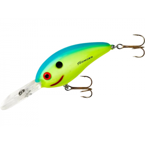 BOMBER Fat Free Shad Jr Crankbait Chartreuse Blue