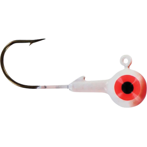 Big Bite Baits BBJ Round 1/32oz Round Ball Jighead Red/White