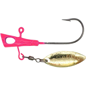 Crappie Magnet Fin Spin Eye Hole 1/8oz Underspin Jighead Pink - Crappie Magnet