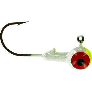 BIG BITE BAITS BBJ Round 1/16oz Round Ball Jighead Chartreuse/White