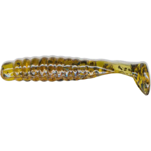 Charlie Brewer's Crappie Slider Grub Pumpkin Black Flake