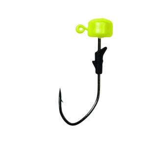 EAGLE CLAW LS Pro-V Finesse 1/16oz Wacky Jighead Chartreuse