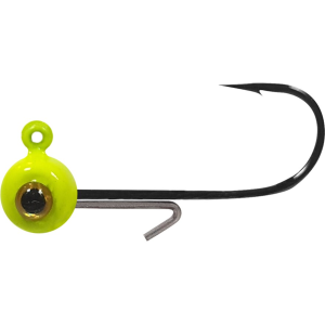 Big Bite Baits Vertex 1/32oz Round Ball Jighead Chartreuse