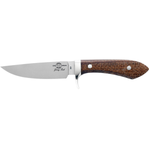 White River Knives Sendero Classic Fixed Blade Knife 4.4" Drop Point CPM S35VN Stonewashed Blade Burlap Micarta Handle Natural - White River Knives