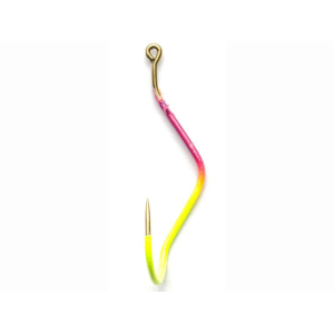Mustad Slow Death Aberdeen Hook #4 Chartreuse/Purple 8PK - Mustad