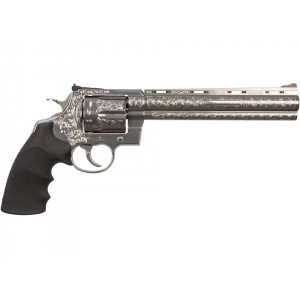 COLT Anaconda 44 Remington Magnum Revolver 8" Stainless Barrel 6 Round Black Grip Engraved Frame