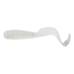 Mister Twister Teenie Curly Tail 2" Grub White 20PK - Mister Twister
