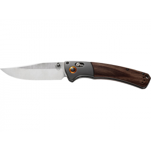 Benchmade Hunt 15080 Crooked River Pocket Knife 4" Clip Point CPM S30V Stainless Blade Stabilized Wood Handle Brown - Benchmade