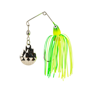 Strike King Mini-King Single Colorado Spinnerbait 1/8oz Chartreuse/Lime Head Chartreuse/Lime Skirt Nickel