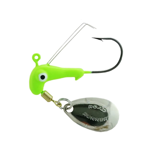 Road Runner Weedless Barbed Head 1/8oz Underspin Jighead Chartreuse - Road Runner