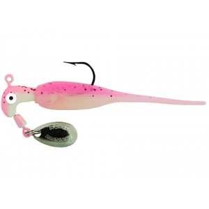 ROAD RUNNER Slab Runner Underspin with Baby Shad Jig Pink Phantom Glo 1/16 oz