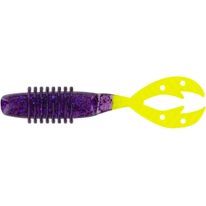 BIG BITE BAITS Kamikaze Swimon Swimbait Purple/Opaque Chartreuse Tail