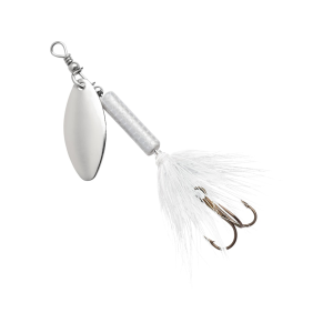 Blue Fox Whip Tail Deep Runner Inline Spinner 1/4oz White Silver - Blue Fox