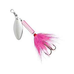Blue Fox Whip Tail Deep Runner Inline Spinner 1/4oz Pink White Silver - Blue Fox