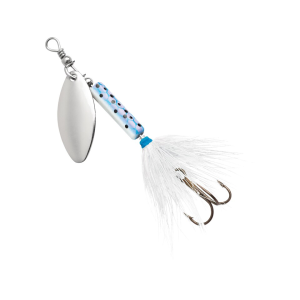 Blue Fox Whip Tail Deep Runner Inline Spinner 1/8oz Rainbow Trout Silver - Blue Fox