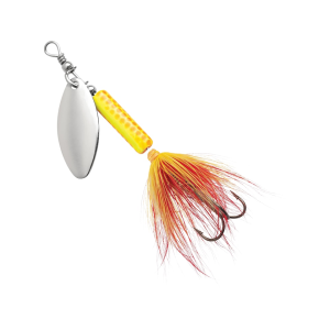 Blue Fox Whip Tail Deep Runner Inline Spinner 1/16oz Orange Chartreuse Silver - Blue Fox